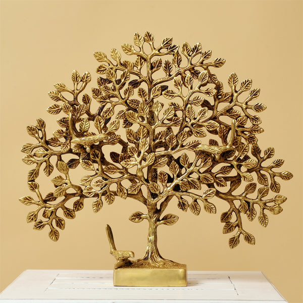 Brass Tree - intricately crafted brass tree sculpture, golden finish, represents strength, growth, and connection to nature, adds a natural and organic element to your home decor, symbolizes stability and grounding, a beautiful centerpiece or accent piece for any room, available in various sizes and designs, a timeless and versatile addition to your collection of brass sculptures and figurines, perfect for nature enthusiasts and those seeking a serene and harmonious atmosphere.