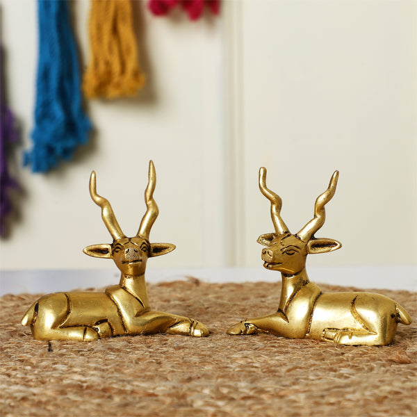 Brass deer product - meticulously crafted brass sculpture, graceful deer design, intricate details, golden finish, decorative home accent, symbolizes grace and nature, adds a touch of elegance to any space, unique gift for wildlife enthusiasts.