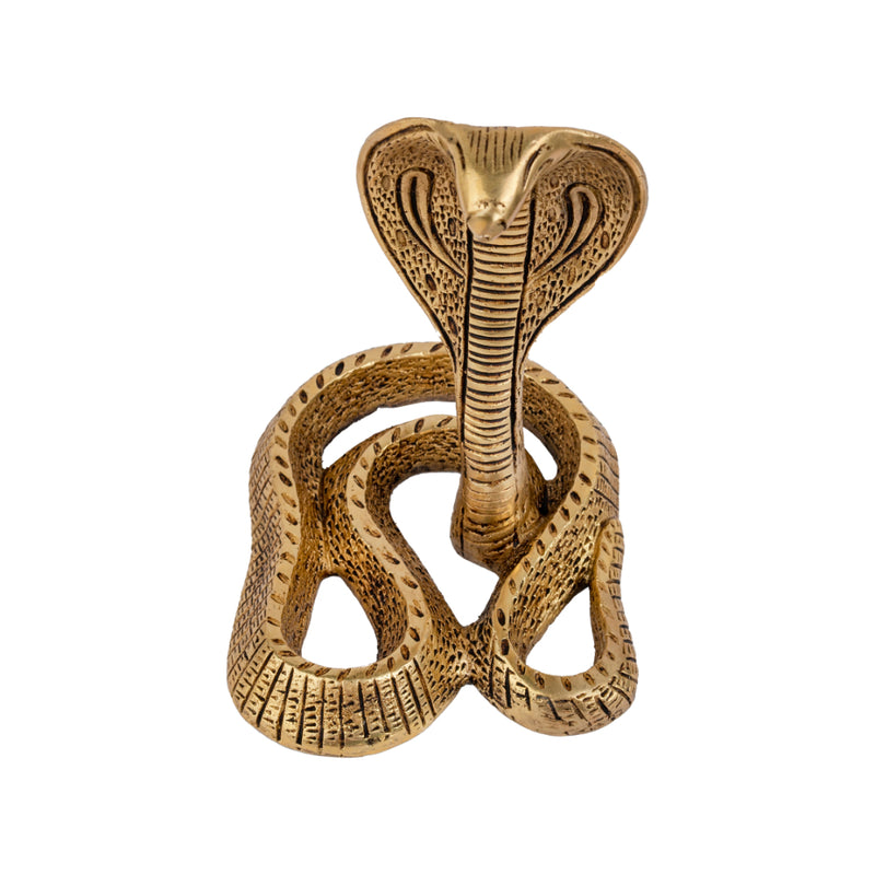 Brass Snake - exquisitely crafted brass snake figurine, golden finish, decorative home accent, symbolizes wisdom, rebirth, and transformation, perfect for adding a touch of intrigue and mystique to your decor, ideal for collectors and enthusiasts of brass artifacts, enhances the ambiance with its intricate details and unique design, a captivating and symbolic addition to your collection of brass sculptures and figurines.