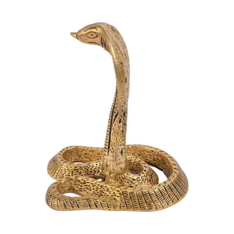 Brass Snake - exquisitely crafted brass snake figurine, golden finish, decorative home accent, symbolizes wisdom, rebirth, and transformation, perfect for adding a touch of intrigue and mystique to your decor, ideal for collectors and enthusiasts of brass artifacts, enhances the ambiance with its intricate details and unique design, a captivating and symbolic addition to your collection of brass sculptures and figurines.