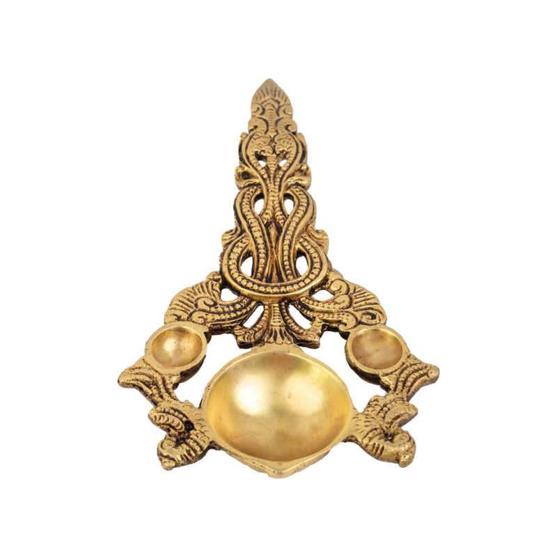 Brass Pooja Spoon - beautifully crafted brass spoon for religious rituals, ideal for offering sacred substances during prayers and ceremonies, golden finish, perfect for home puja setups and spiritual practices, symbolizes purity and devotion, enhances the sacredness of rituals, a functional and auspicious addition to your pooja essentials and religious artifacts.