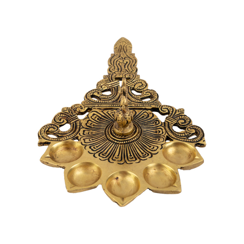 Brass Pooja Spoon - beautifully crafted brass spoon for religious rituals, ideal for offering sacred substances during prayers and ceremonies, golden finish, perfect for home puja setups and spiritual practices, symbolizes purity and devotion, enhances the sacredness of rituals, a functional and auspicious addition to your pooja essentials and religious artifacts.