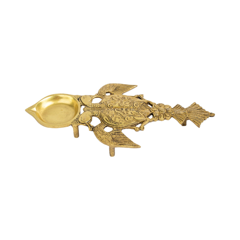 Brass Pooja Spoon - beautifully crafted brass spoon for religious rituals, ideal for offering sacred substances during prayers and ceremonies, golden finish, perfect for home puja setups and spiritual practices, symbolizes purity and devotion, enhances the sacredness of rituals, a functional and auspicious addition to your pooja essentials and religious artifacts.