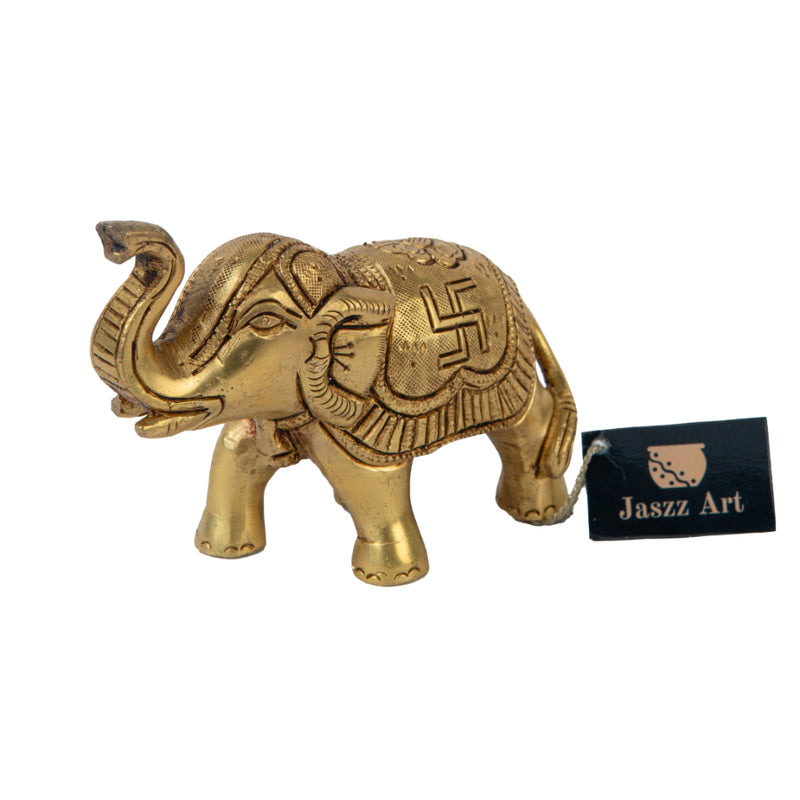 Jaszz Art Brass Elephant 01 Ethnic Design Handmade Antique for Home Decor