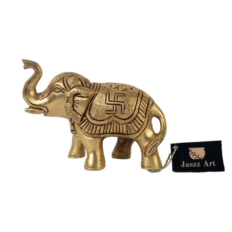 Jaszz Art Brass Elephant 01 Ethnic Design Handmade Antique for Home Decor