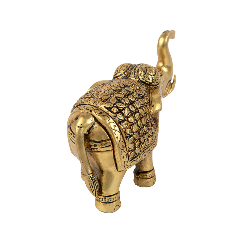 Jaszz Art Brass Elephant 02 Ethnic Design Handmade Antique for Home Decor