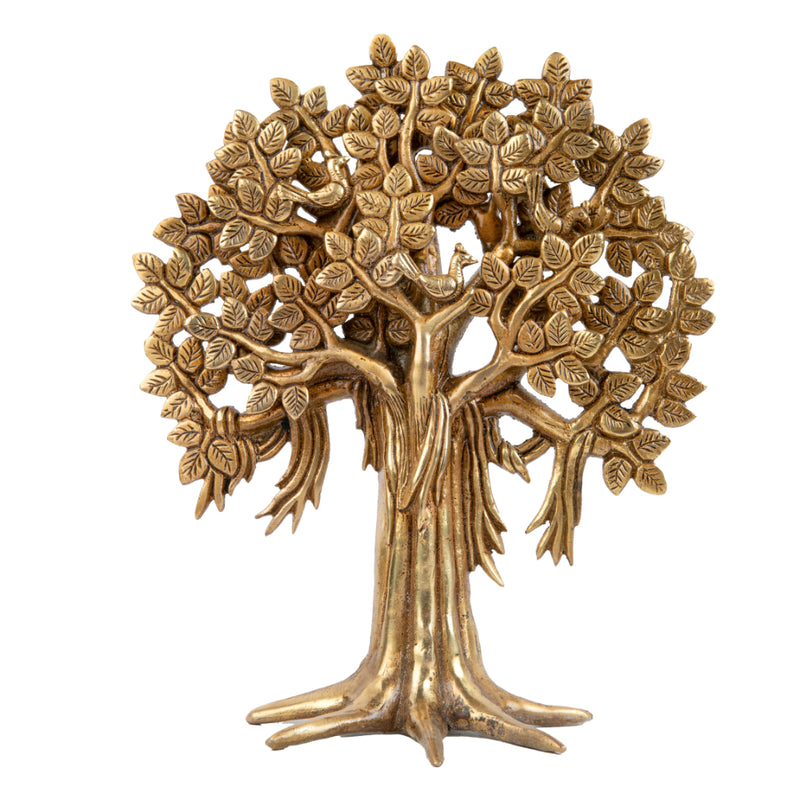 Brass Tree - intricately crafted brass tree sculpture, golden finish, represents strength, growth, and connection to nature, adds a natural and organic element to your home decor, symbolizes stability and grounding, a beautiful centerpiece or accent piece for any room, available in various sizes and designs, a timeless and versatile addition to your collection of brass sculptures and figurines, perfect for nature enthusiasts and those seeking a serene and harmonious atmosphere.