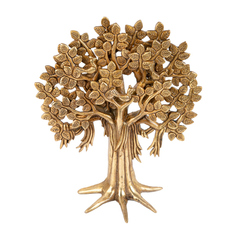 Brass Tree - intricately crafted brass tree sculpture, golden finish, represents strength, growth, and connection to nature, adds a natural and organic element to your home decor, symbolizes stability and grounding, a beautiful centerpiece or accent piece for any room, available in various sizes and designs, a timeless and versatile addition to your collection of brass sculptures and figurines, perfect for nature enthusiasts and those seeking a serene and harmonious atmosphere.