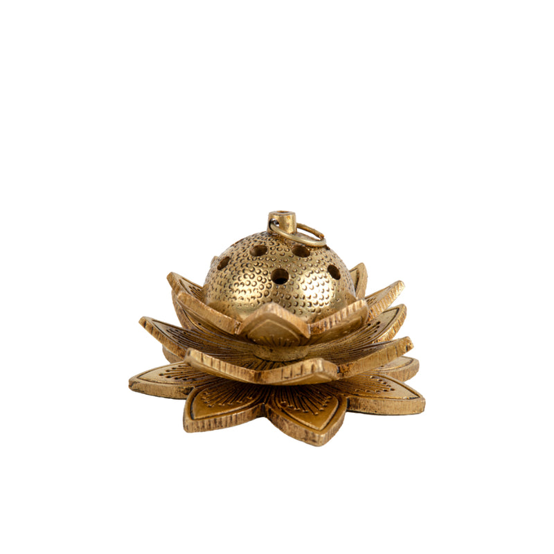 Brass Dhoop Dani - elegantly designed brass incense holder, ideal for burning incense cones or dhoop, golden finish, perfect for home rituals and meditation spaces, enhances the ambiance and fragrance during spiritual practices, symbolizes purification and spiritual elevation, a beautiful and practical addition to your collection of brass incense holders and spiritual accessories.