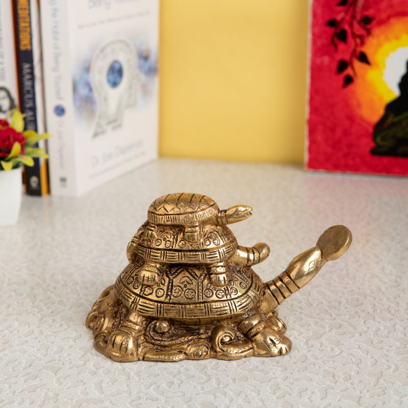 Brass turtle product - meticulously crafted brass sculpture, charming turtle design, intricate details, golden finish, decorative home accent, symbolizes longevity and wisdom, adds a touch of serenity to any space, ideal gift for turtle enthusiasts and nature-inspired decor.