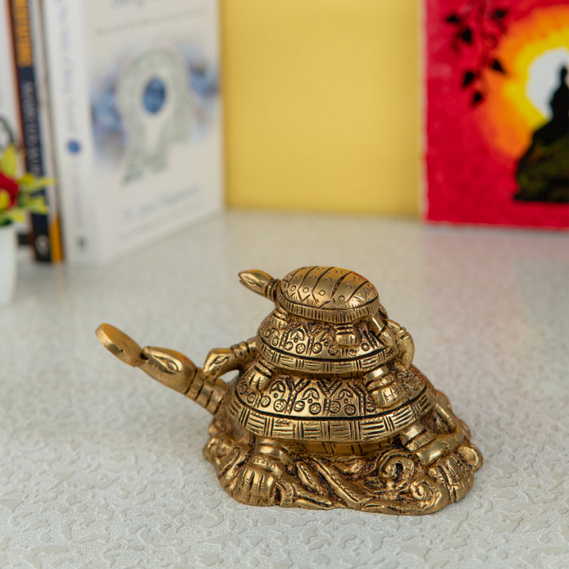 Brass turtle product - meticulously crafted brass sculpture, charming turtle design, intricate details, golden finish, decorative home accent, symbolizes longevity and wisdom, adds a touch of serenity to any space, ideal gift for turtle enthusiasts and nature-inspired decor.