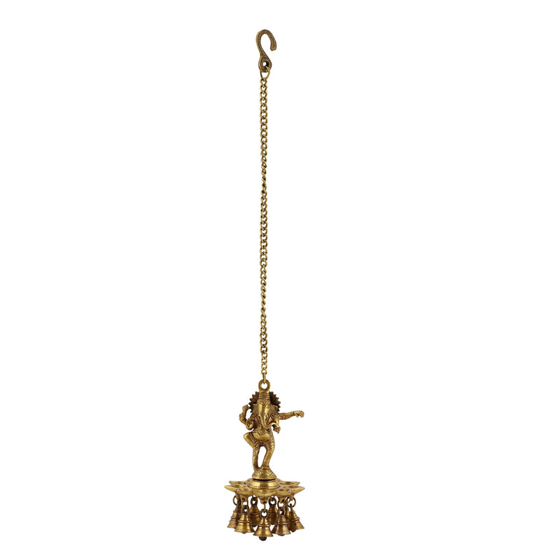 Brass Wall Diya - intricately designed brass oil lamp for wall mounting, golden finish, decorative home accent, traditional Indian Diya, emits a warm and inviting glow, ideal for enhancing wall decor and creating an ambiance of serenity, perfect for religious ceremonies and festive occasions, adds a touch of traditional charm to interior spaces.