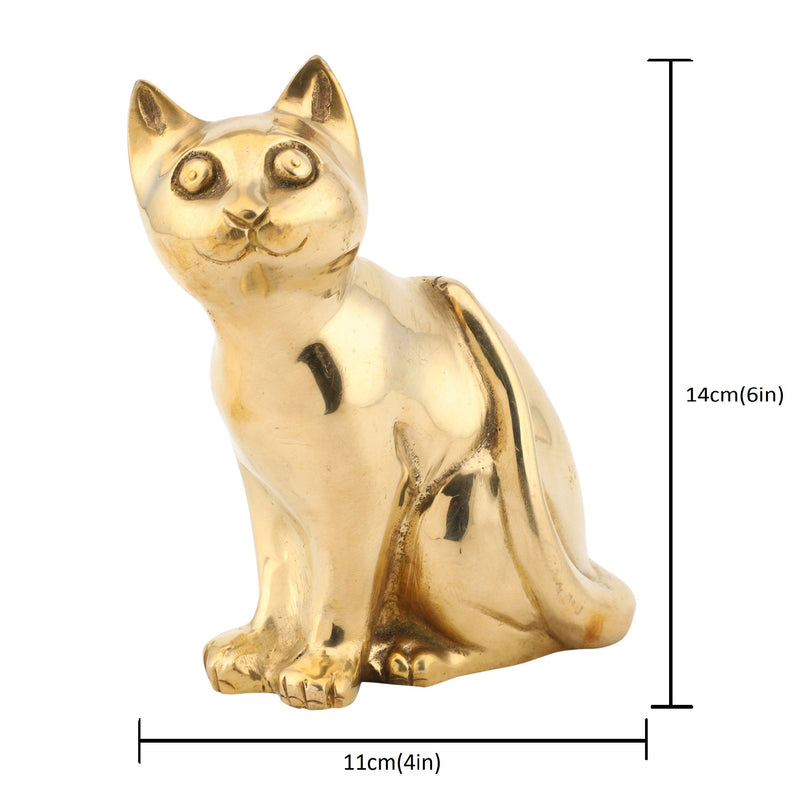 Cat Kitten Animal Antique Art Beautiful Bedroom Brass Decor Decoration Figure Figurines Gift Gifts God Gold Golden Home Idol Idols Item Items Living Livingroom Love Luck Office Pet Room School Showpiece Statue Vastu Wealth