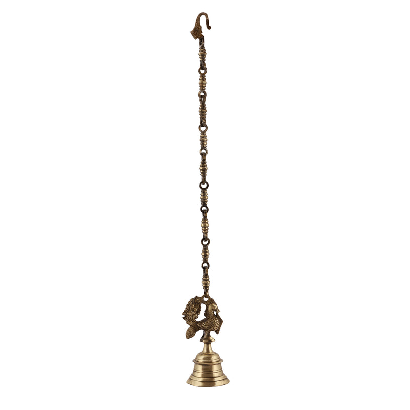 Peacock Brass Hanging Bell (Single)