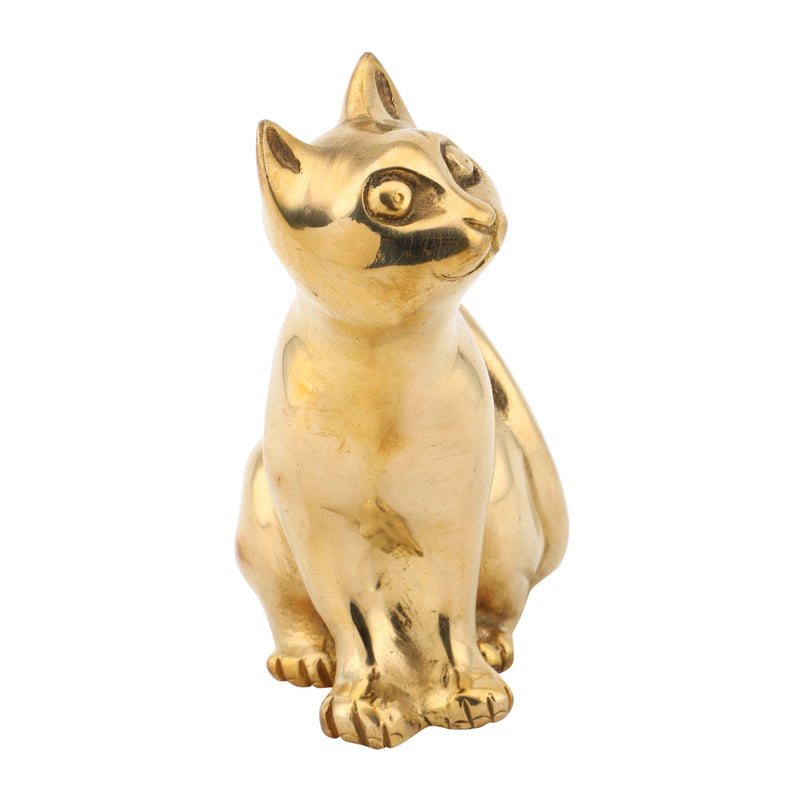 Cat Kitten Animal Antique Art Beautiful Bedroom Brass Decor Decoration Figure Figurines Gift Gifts God Gold Golden Home Idol Idols Item Items Living Livingroom Love Luck Office Pet Room School Showpiece Statue Vastu Wealth