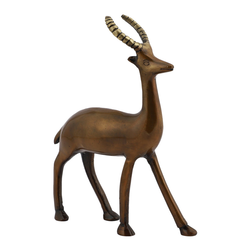  Vintage Deer Standing Animal Antique Art Beautiful Bedroom Brass Decor Decoration Figure Figurines Gift Gifts Gold Golden Home Item Items Living Livingroom Love Luck Office Pet Room School Showpiece Statue Vastu Wealth