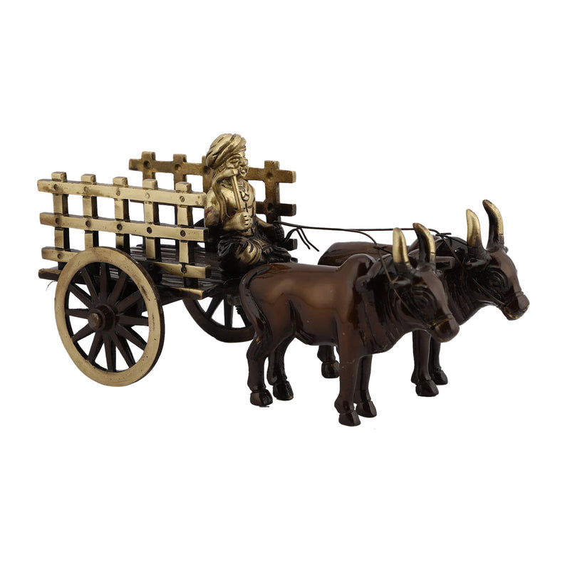 Vintage Brass Bullock Cart (Pack of 1)