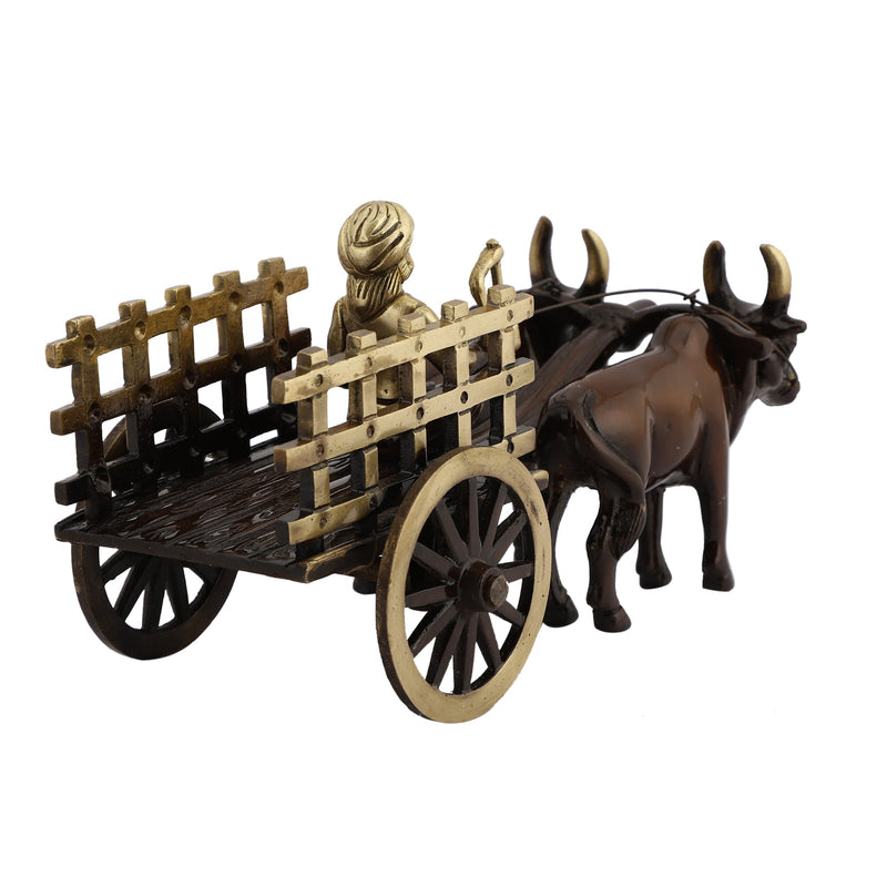 Vintage Brass Bullock Cart (Pack of 1)