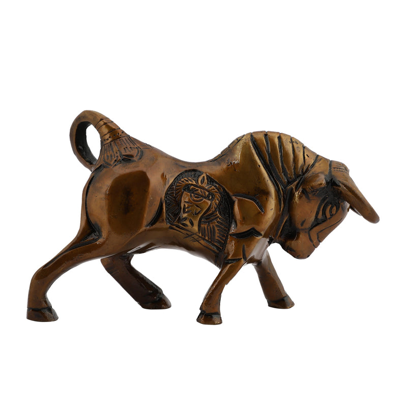  fighting Bull Animal Antique Beautiful Bedroom Brass Decor Decoration Figure Figurines Gift Gifts God Gold Golden Home Idol Idols Item Items Living Livingroom Love Luck Office Pet Room School Showpiece Statue Vastu Wealth