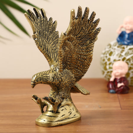 Jaszz Art Brass Eagle Statue - Small (Golden)