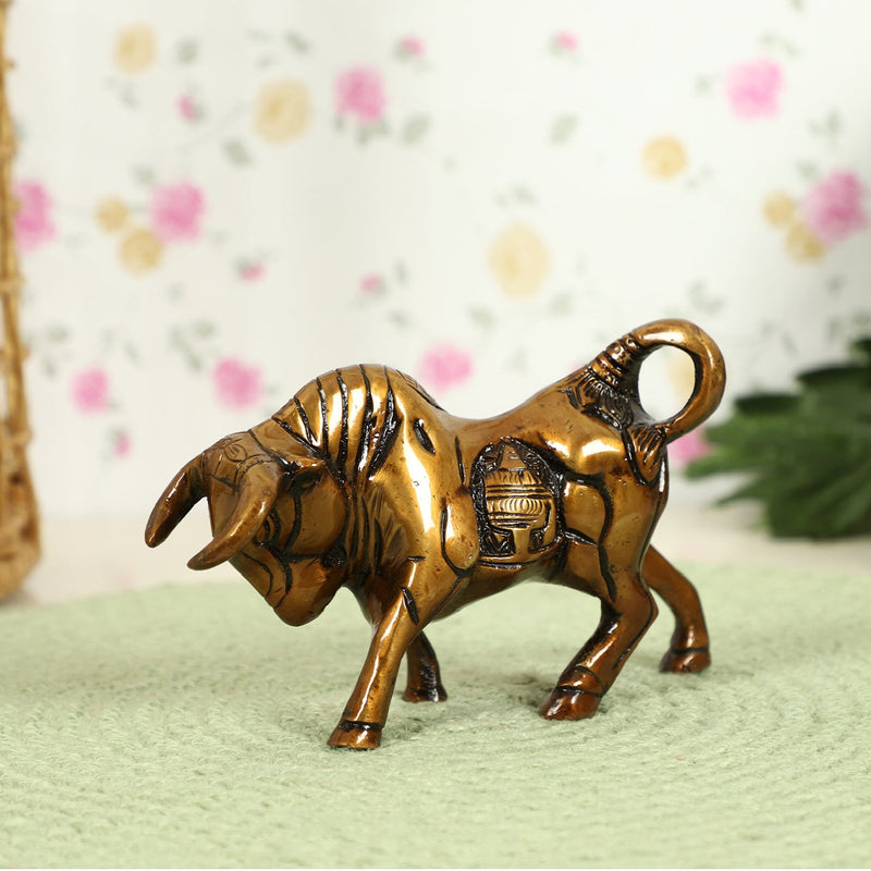  fighting Bull Animal Antique Beautiful Bedroom Brass Decor Decoration Figure Figurines Gift Gifts God Gold Golden Home Idol Idols Item Items Living Livingroom Love Luck Office Pet Room School Showpiece Statue Vastu Wealth