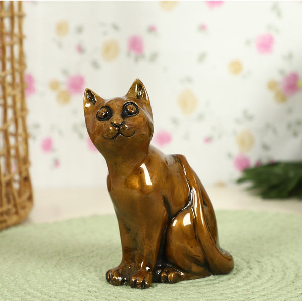 Cat Kitten Animal Antique Art Beautiful Bedroom Brass Decor Decoration Figure Figurines Gift Gifts God Gold Golden Home Idol Idols Item Items Living Livingroom Love Luck Office Pet Room School Showpiece Statue Vastu Wealth