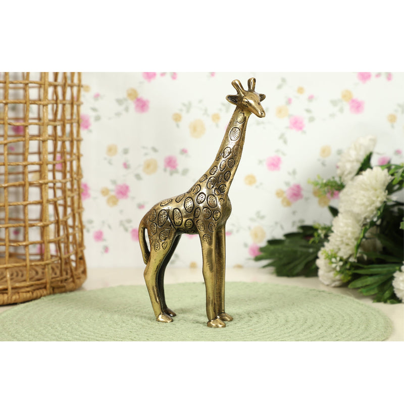 Mother Baby Giraffe Animal Antique Art Beautiful Bedroom Brass Decor Decoration Figure Figurines Gift Gifts God Gold Golden Home Item Items Living Livingroom Love Luck Office Pet Room School Showpiece Statue Vastu Wealth