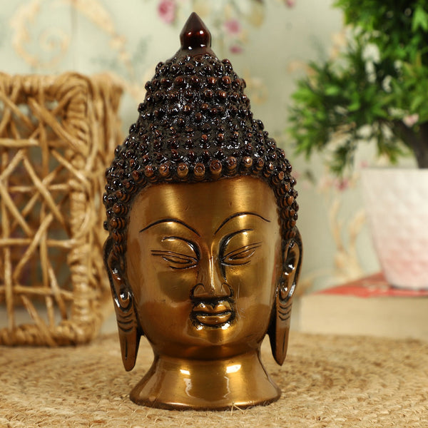 Brass God Gautam Buddha - finely crafted brass statue of Gautam Buddha, golden finish, serene and meditative expression, perfect for home decor and spiritual spaces, ideal for creating a calming and peaceful ambiance, symbolizes enlightenment, compassion, and inner peace, enhances the spiritual energy and fosters a sense of tranquility, a sacred and inspiring addition to your collection of brass sculptures and figurines.